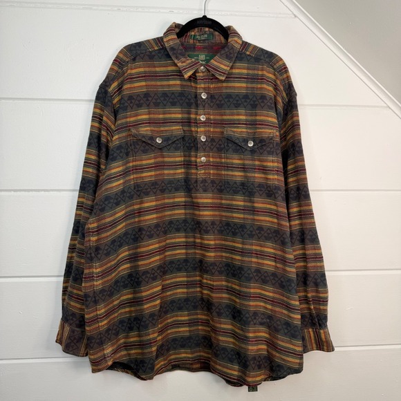 Orvis Other - Vintage Orvis XL Tall Mens Gorpcore Collared Henley Shirt 100% Cotton